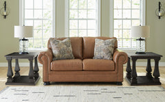 Caramel, complete loveseat in room - 2