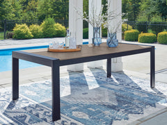 Navy Blue/Driftwood, dining table in outdoor setting; accessories excluded - 2