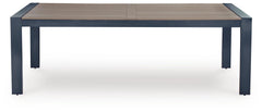 Navy Blue/Driftwood, front dining table view - 3