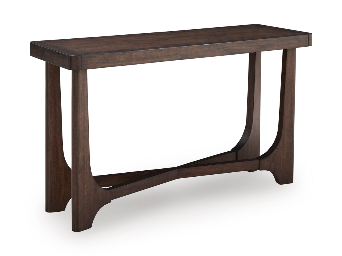 Dark Brown Console Table, full product view