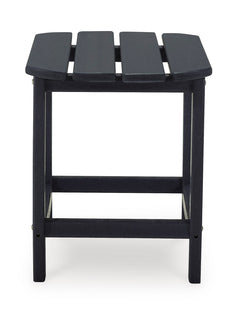 Black outdoor end table, product view 2 - 2