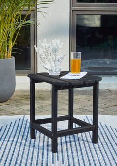 Black outdoor end table, product view 4 - 4