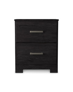 Charcoal, full front view of nightstand - 7