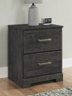 Charcoal, nightstand in room setting - 10