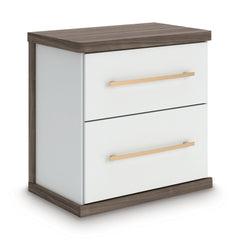 Brown/White / Nightstand, complete product angled view - 1