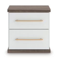 Brown/White / Nightstand, front view - 3