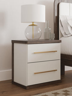 Brown/White / Nightstand, room setting; accessories not included - 4