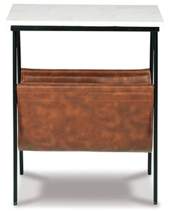 Brown/Black/White Accent Table, view 3 - 3