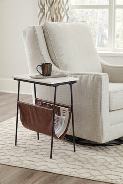 Brown/Black/White Accent Table, view 6 - 6