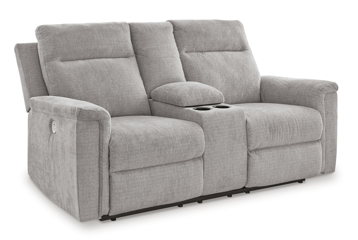 Ash, full loveseat closed angled view