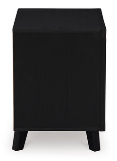 Black, full side view of the nightstand - 4
