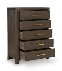 Burnished Brown / Chest of Drawers, drawers open - 2