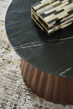 Black/Brown accent coffee table, product view 3 - 3