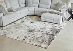 Black/Gray/White 95.25" x 122.25", room view; furniture excluded - 6