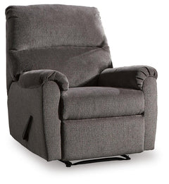 Gray, complete recliner angled view - 4