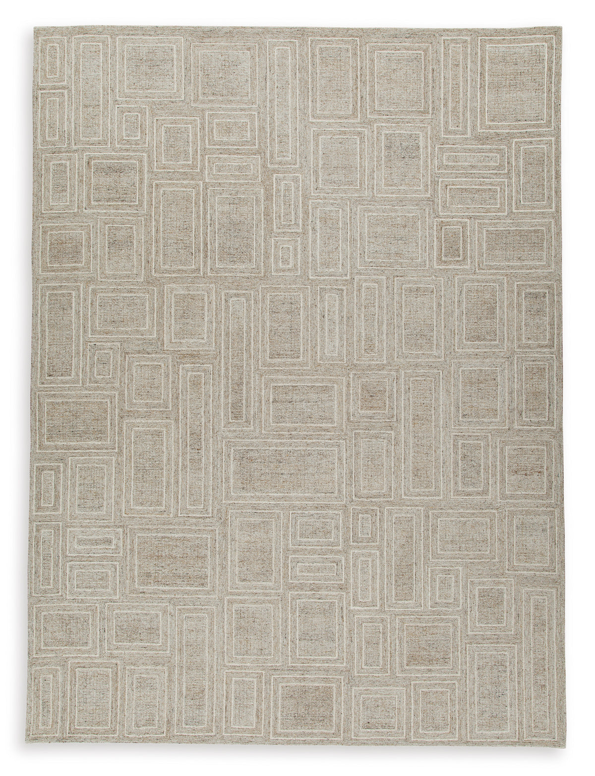 Gray/Ivory/Honey 121.5" x 166.75", complete rug product view