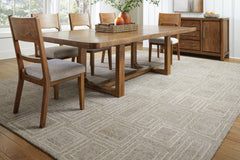 Gray/Ivory/Honey 121.5" x 166.75", room view; furniture excluded - 2