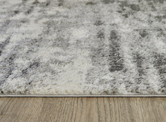 Cream/Gray 63" x 87", pile and edge detail - 7