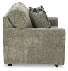 Pewter, full loveseat side view - 4