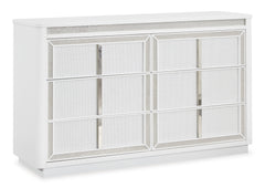 White, complete six-drawer dresser - 1