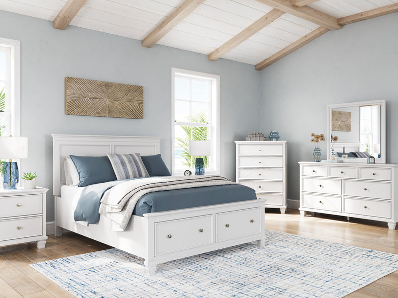 White Panel and Storage Bedroom Furniture Collection