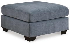 Denim, complete ottoman angled view - 1