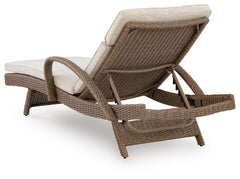 Beige, rear chaise and adjustment support view - 4