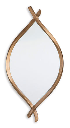 Antique Gold Finish Accent Mirror, view 4 - 4