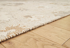 Linen/Gray/Caramel 92.63" x 124.5", pile and edge detail - 3