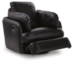 Black, complete recliner with footrest extended - 3