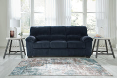 Navy, complete sofa in a room; accessories excluded - 2