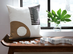 Black/White/Honey / Throw Pillow, room setting; other items excluded - 4