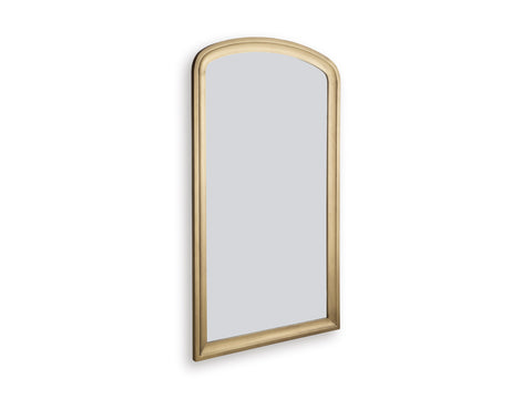 Goldtone Arched Floor Mirror