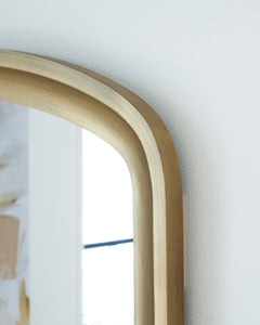 Gold Finish Floor Mirror, view 3 - 3