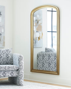 Gold Finish Floor Mirror, view 5 - 5