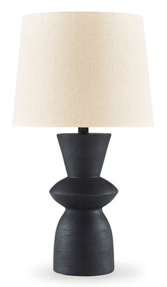 Distressed Black Scarbot set of two table lamps, product view 2 - 2