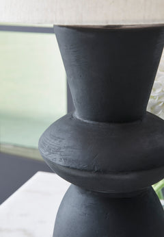 Distressed Black Scarbot set of two table lamps, product view 3 - 3