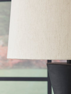 Distressed Black Scarbot set of two table lamps, product view 5 - 5