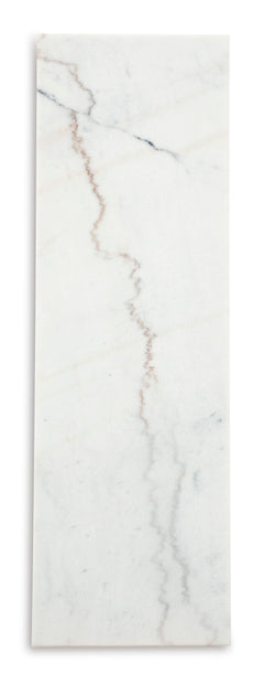 White/Dark Brown Marble-Top Console Table, product view 4 - 4