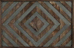 Brown diamond accent rectangular coffee table, product view 5 - 5