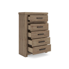 Light Brown / Chest of Drawers, drawers open - 2