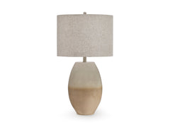 Cream/Beige table lamp, full product view - 1