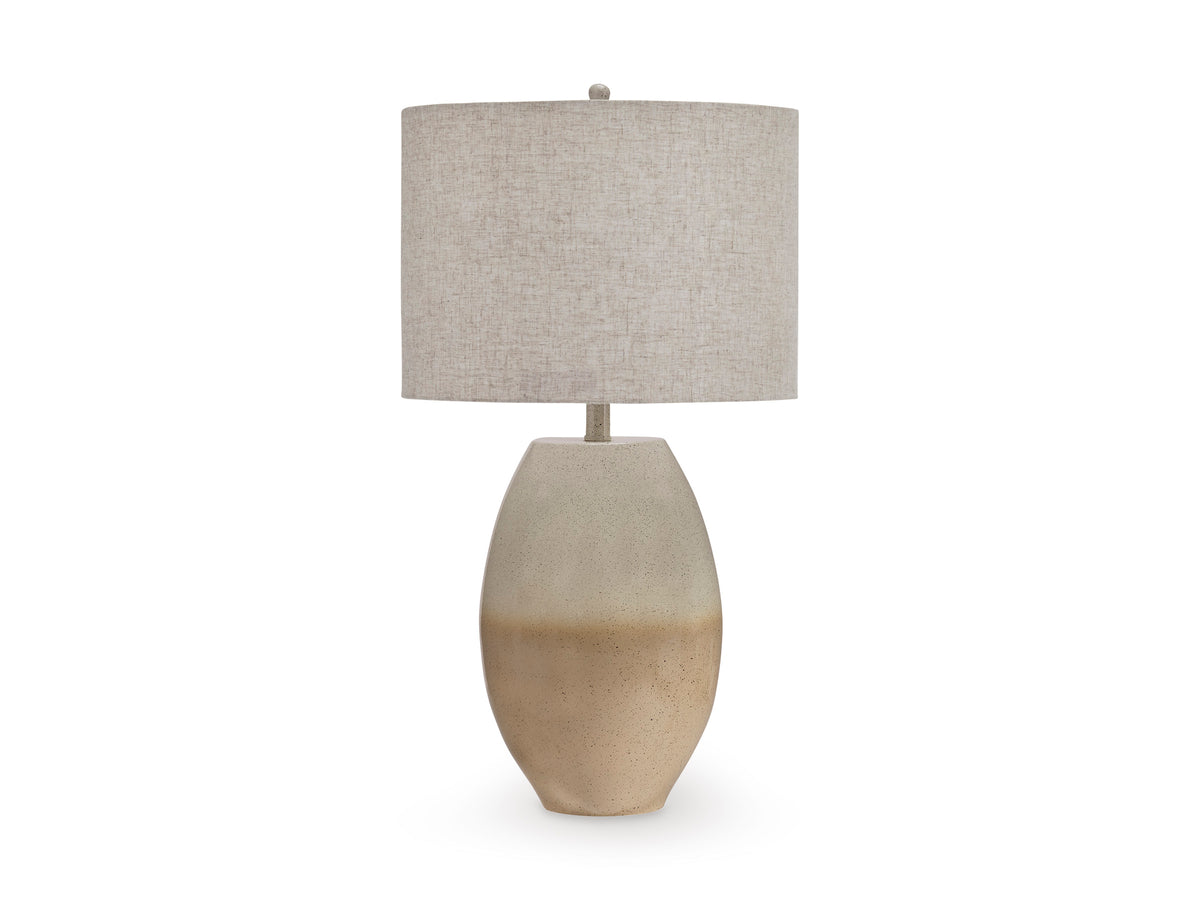 Cream/Beige table lamp, full product view