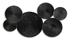 Black/Gold Finish Rhetlen wall decor, full product view - 1