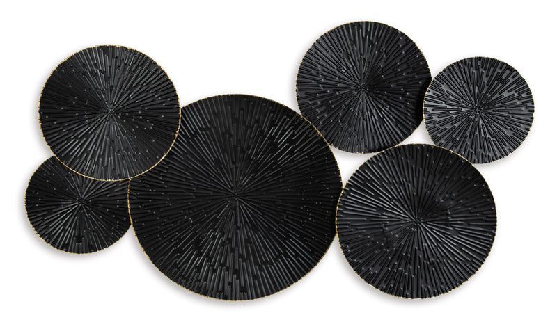 Black/Gold Finish Rhetlen wall decor, full product view