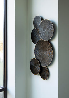 Black/Gold Finish Rhetlen wall decor, product view 5 - 5