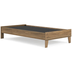 Honey / Twin, complete platform bed frame; headboard and mattress excluded - 11