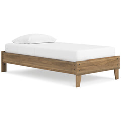 Honey / Twin, platform bed shown with mattress and bedding, not included - 12