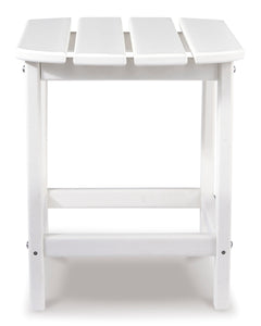 White outdoor end table, product view 2 - 17