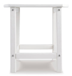 White outdoor end table, product view 3 - 18